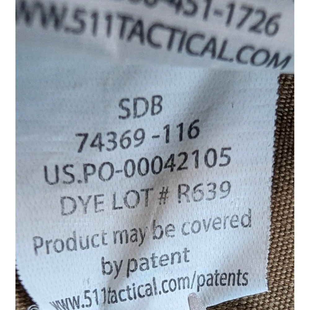 5.11 Tactical Mens 36x34 Brown Ripstop Cargo Utility Work Pants 36x31 Actual - Picture 13 of 15